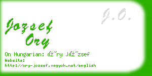 jozsef ory business card